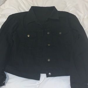 Oversized Black Denim Jacket